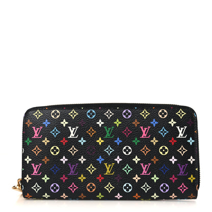 Louis Vuitton Monogram Multicolor Zippy Wallet Black Violet 1 of 6
