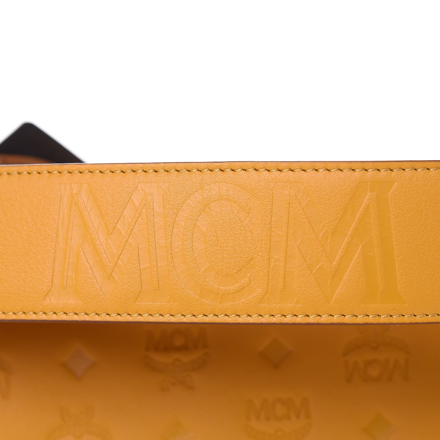 MCM Calfskin Ottomar Monogram Medium Klara Hobo Golden Mango 10 of 10