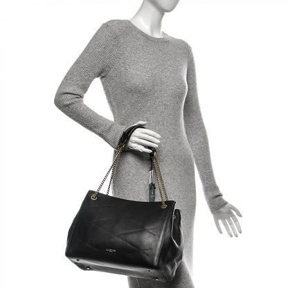 Lanvin Lambskin Quilted Medium Sugar Shoulder Bag Black 2 of 6