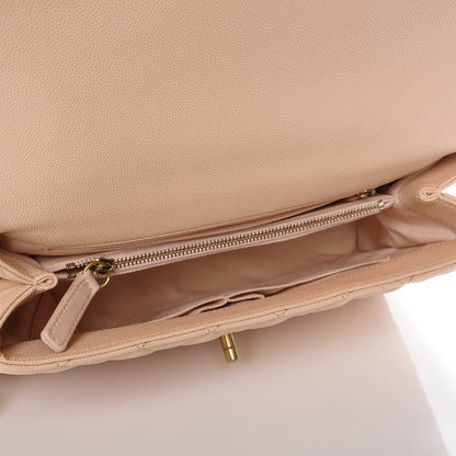 Chanel Caviar Quilted Small Coco Handle Flap Light Beige 5 of 8