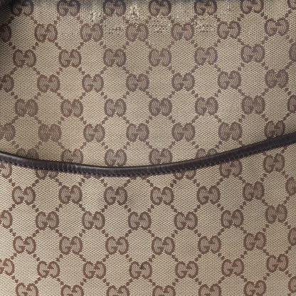 Gucci Monogram Calfskin Perforated Medium Flat Messenger Bag Dark Brown 10 of 11