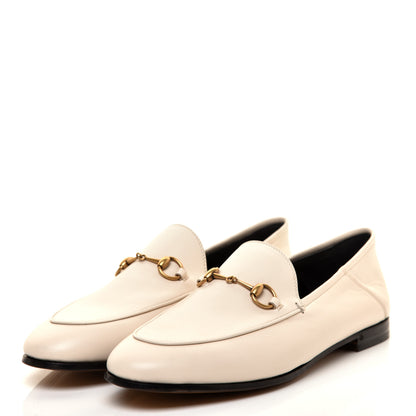 Gucci Lambskin Womens Brixton Horsebit Loafers 40.5 Mystic White 3 of 9
