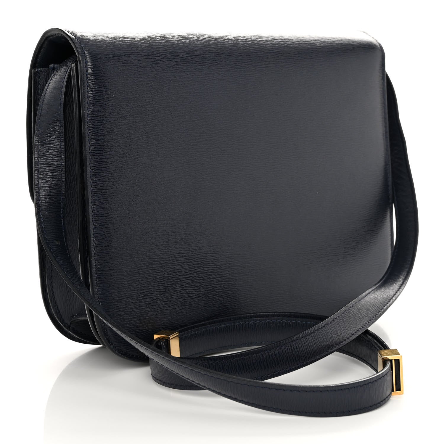 Celine Liege Calfskin Medium Classic Box Flap Bag Dark Blue 3 of 14