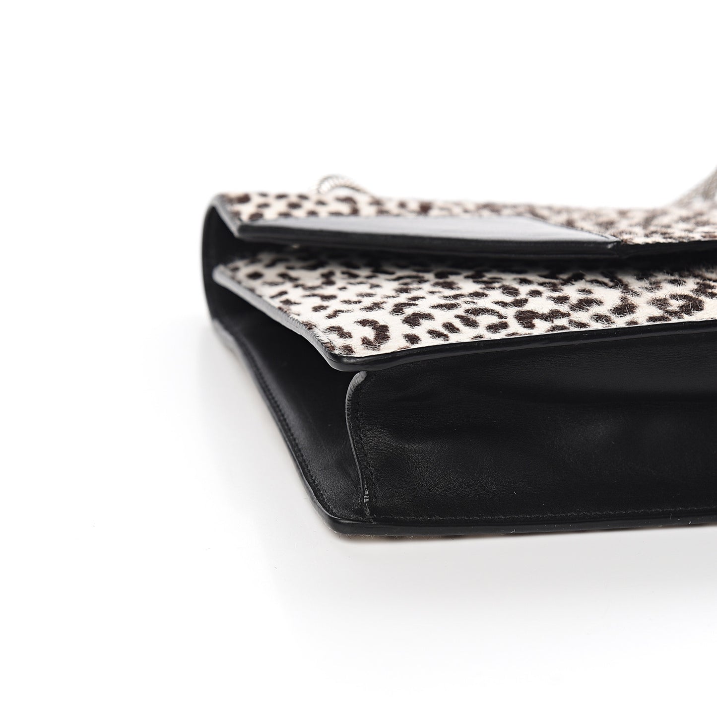 Calf Hair Calfskin Snow Leopard Medium Betty White Black