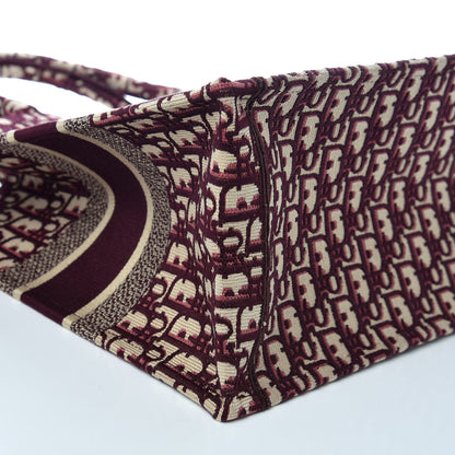 Christian Dior Oblique Medium Book Tote Burgundy Multicolor 8 of 9