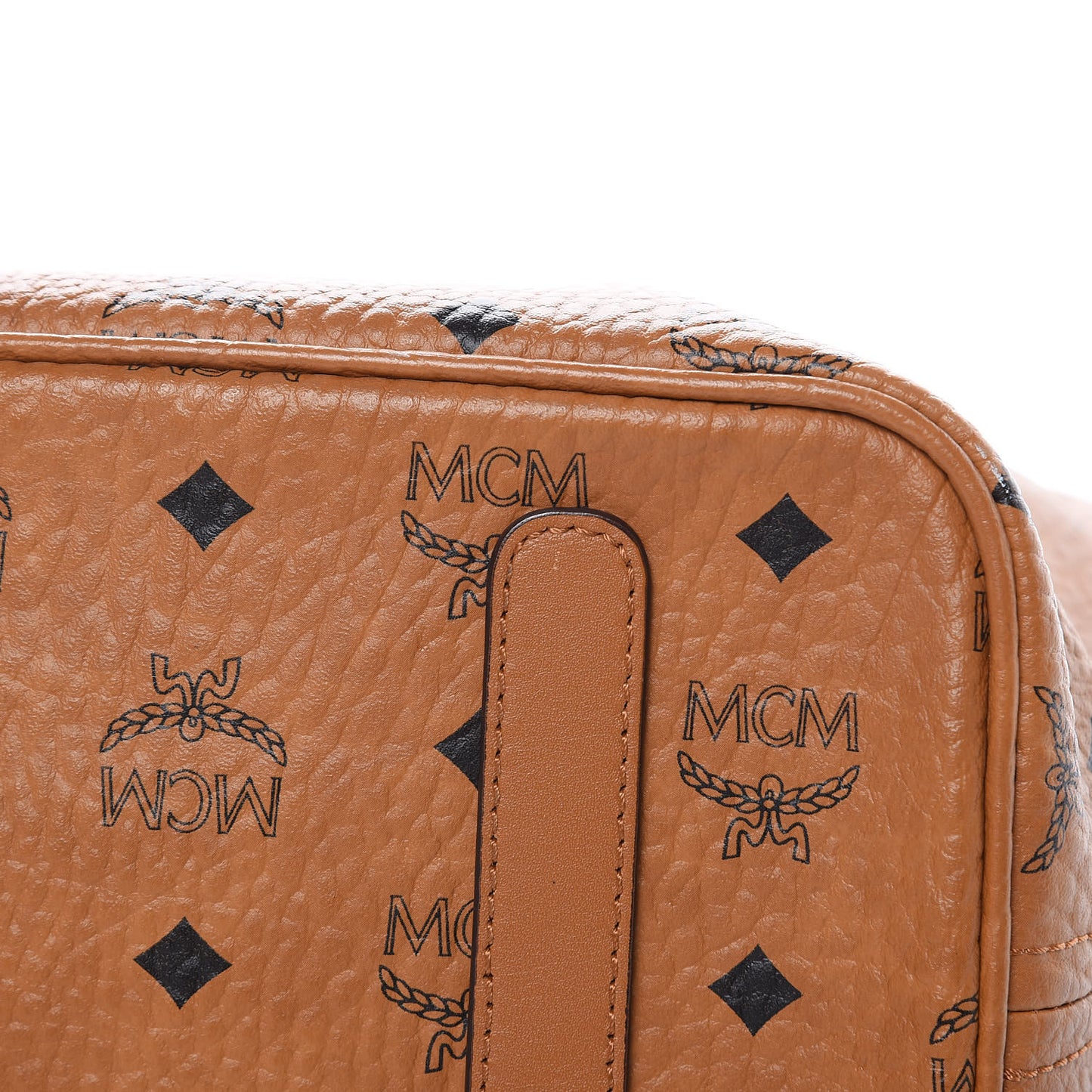 Visetos Medium Anya Top Zip Shopper Tote Cognac