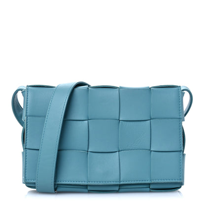 Bottega Veneta Lambskin Maxi Intrecciato Small Cassette Crossbody Bag Mermaid 1 of 10