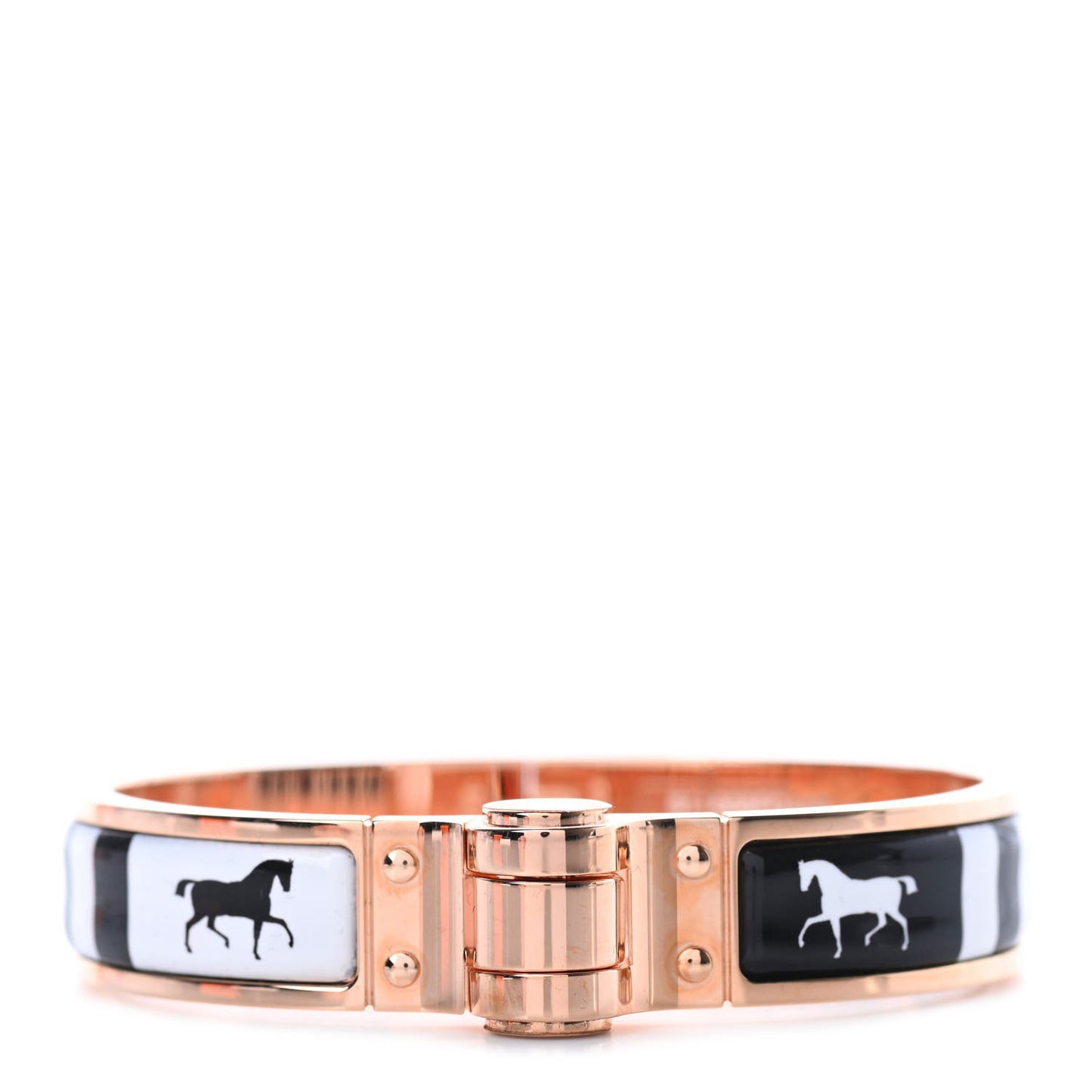 Enamel Printed Charniere Couvertures Nouvelles Narrow Hinged Bracelet S Positif Negatif