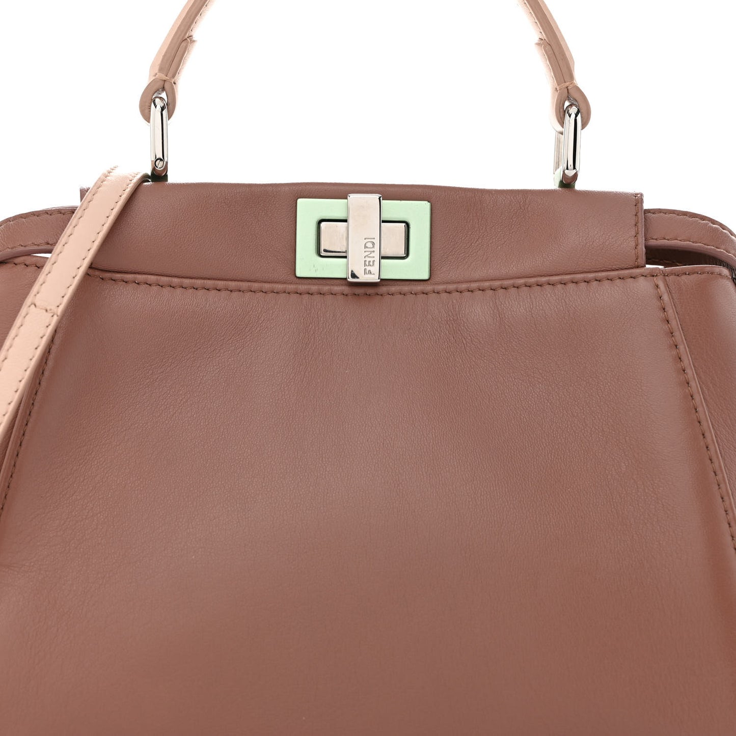 Nappa Colorblock Mini Peekaboo Iconic Satchel English Rose Plaster Oxigen