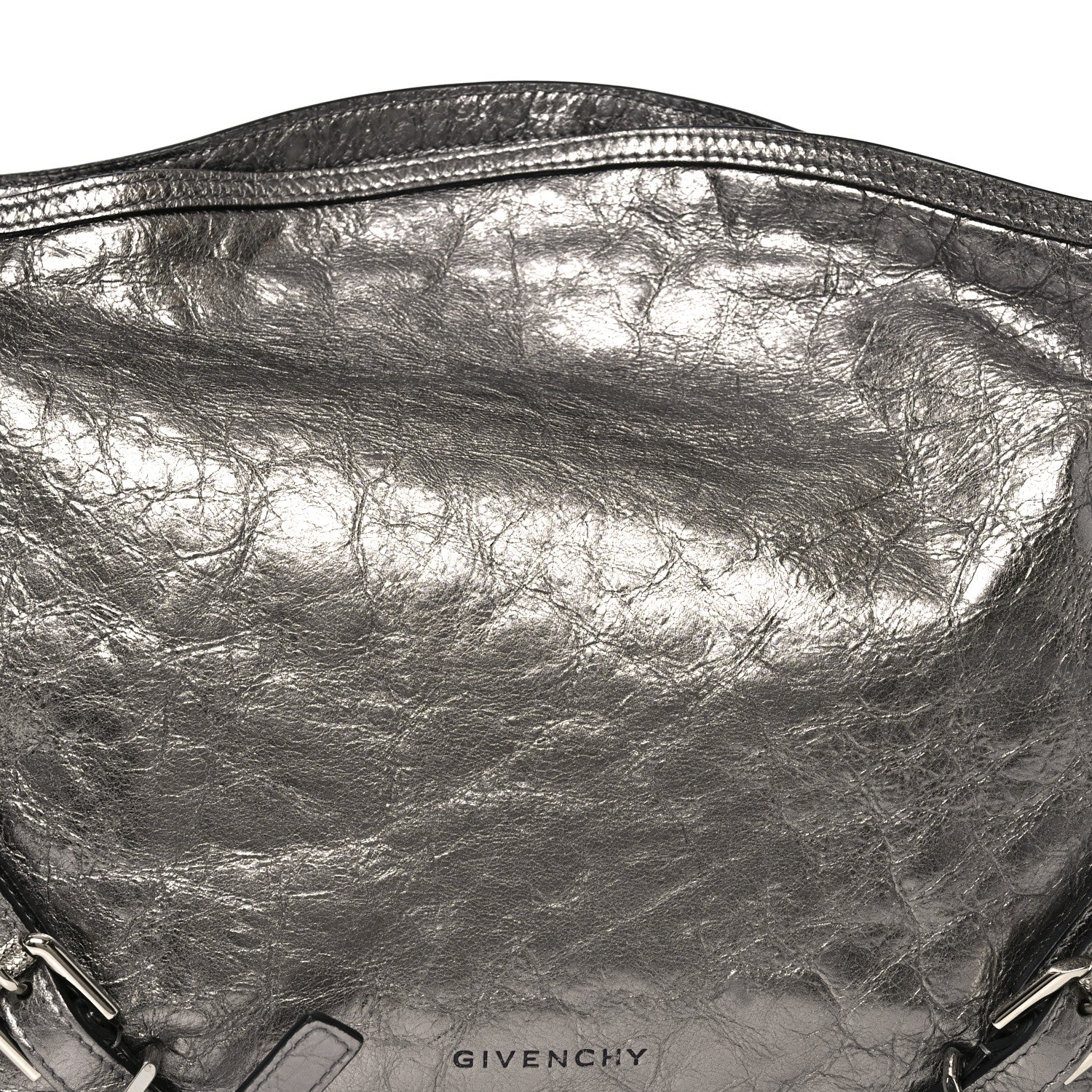 Givenchy Metallic Calfskin Medium Voyou Bag Silver 8 of 10