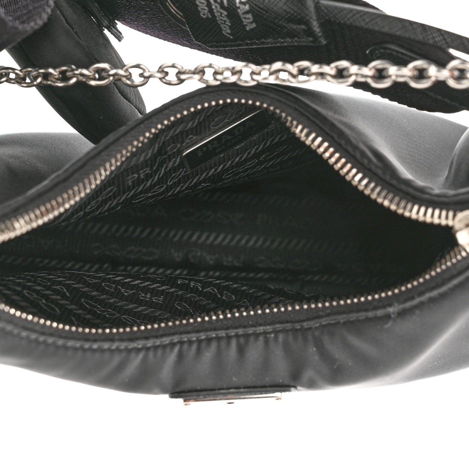 Prada Nylon Re-Edition 2005 Shoulder Bag Black 5 of 11