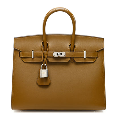 Hermes Madame Calfskin Birkin Sellier 25 Bronze Dore 1 of 10