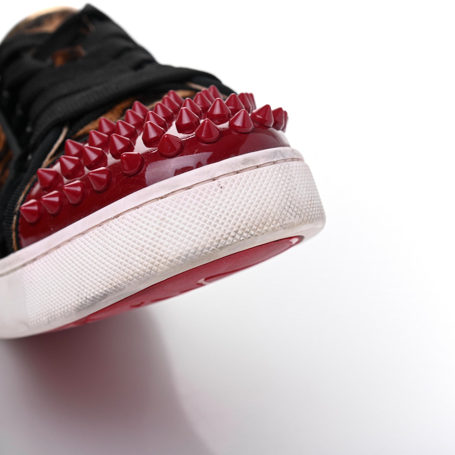 Christian Louboutin Pony Hair Spikes Orlato Flat Sneakers 38.5 Leopard 14 of 26