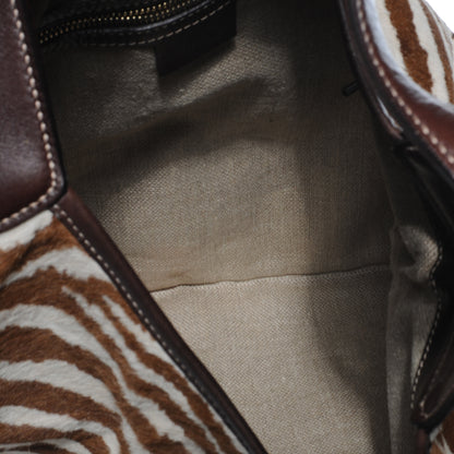 Gucci Pony Hair Zebra Print Bouvier Hobo Brown 8 of 8