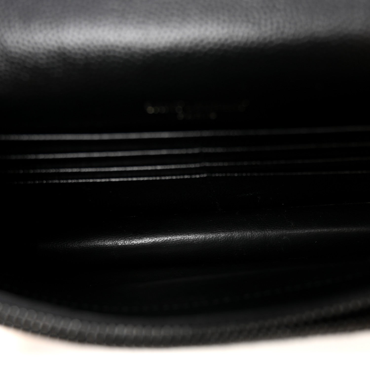 Saint Laurent Grain De Poudre Matelasse Chevron Monogram Monochrome Envelope Chain Wallet Black 5 of 12