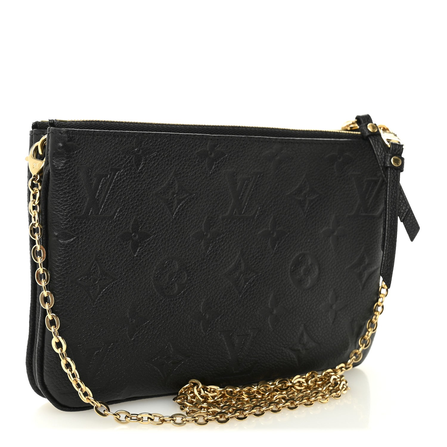 Louis Vuitton Empreinte Double Zip Pochette Black 3 of 10