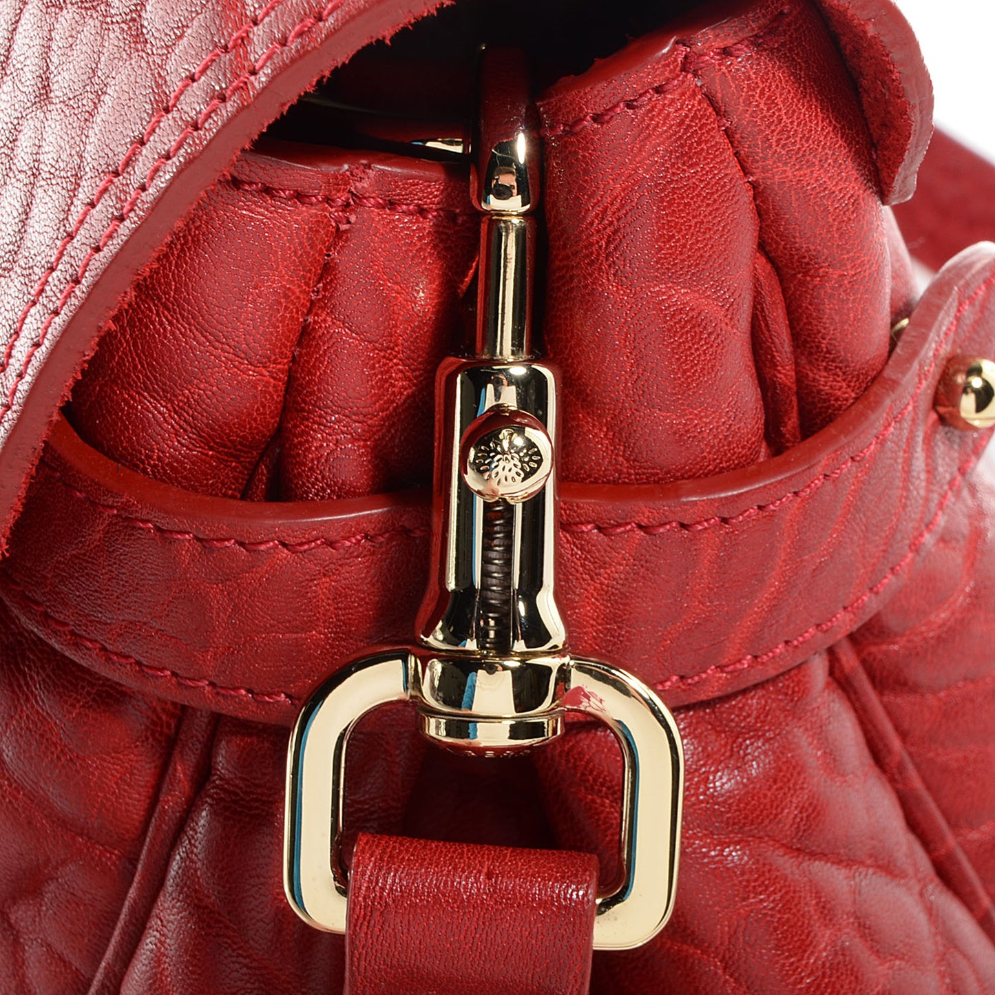 Shrunken Calfskin Medium Alexa Poppy Red