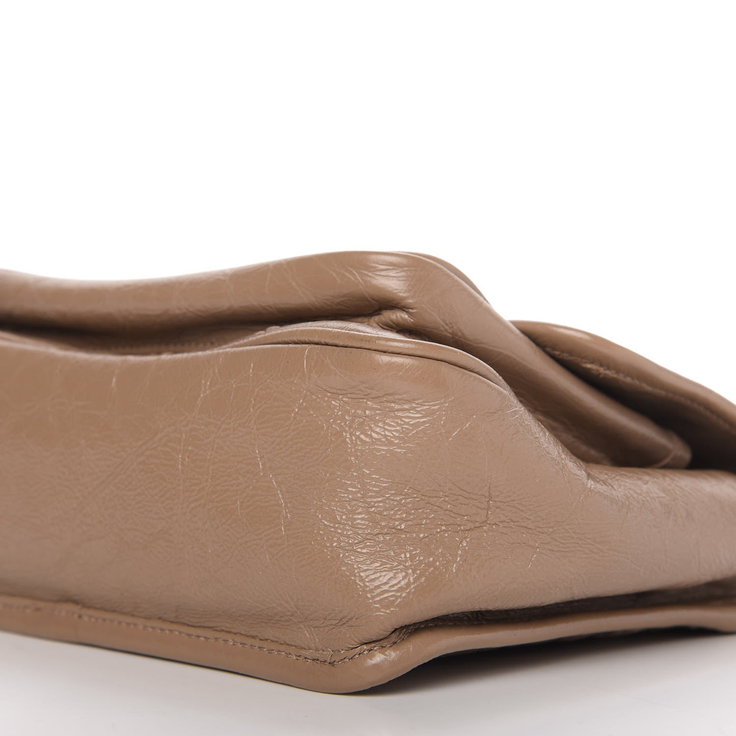 Saint Laurent Crinkled Calfskin Matelasse Monogram Baby Niki Chain Satchel Light Taupe 7 of 12