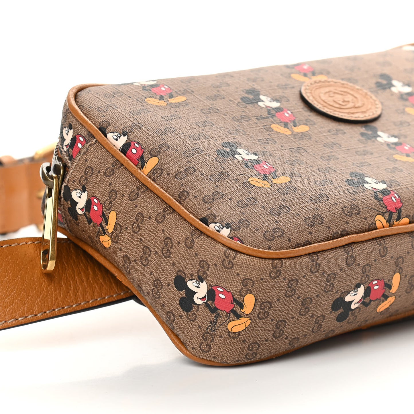 X DISNEY Mini Vintage GG Supreme Monogram Mickey Mouse Small Belt Bag Beige Vintage Sun Oil