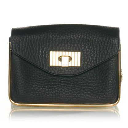 Chloe Grained Calfskin Sally Flap Bag Black 1 of 7
