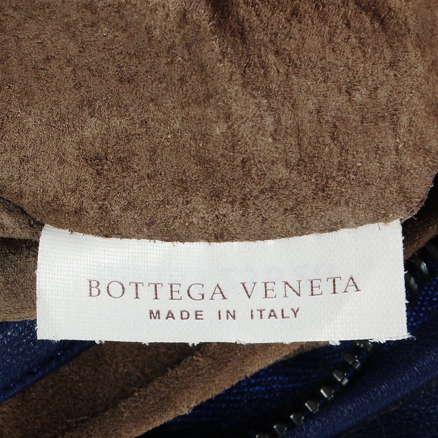 Nappa Silk Mini Ponza Devore Fuzzy Hobo Indigo