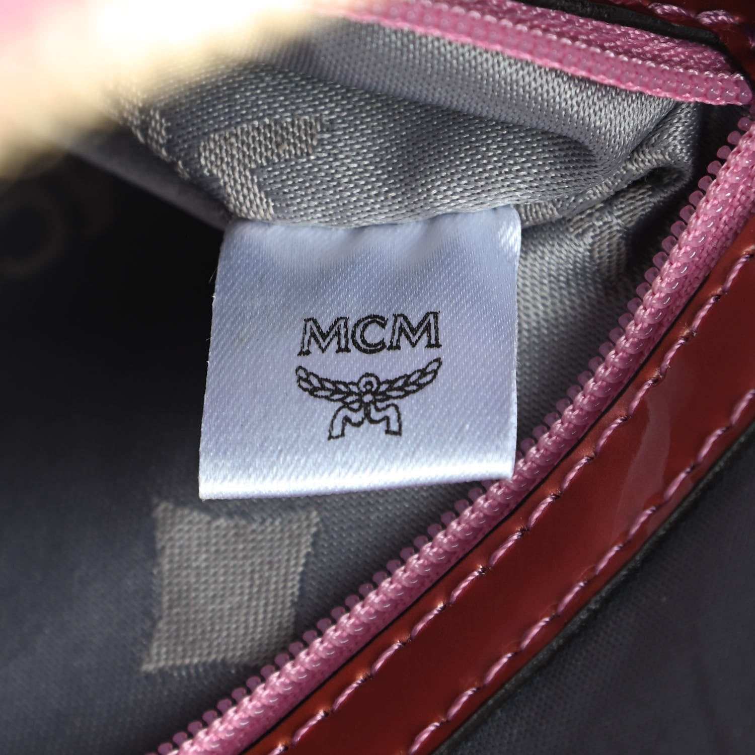 MCM Patent Monogram Boston Bag Bronze 10 of 13
