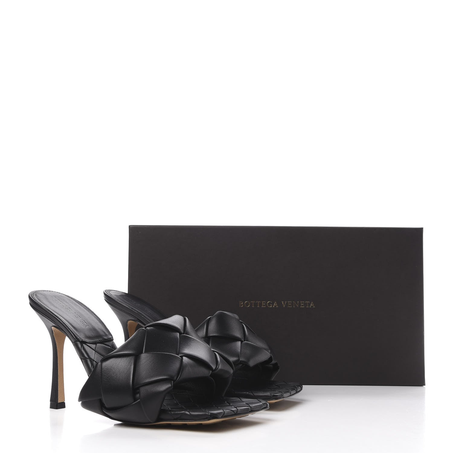 Bottega Veneta Nappa Maxi Intrecciato Lido Mule Sandals 40 Black 10 of 10