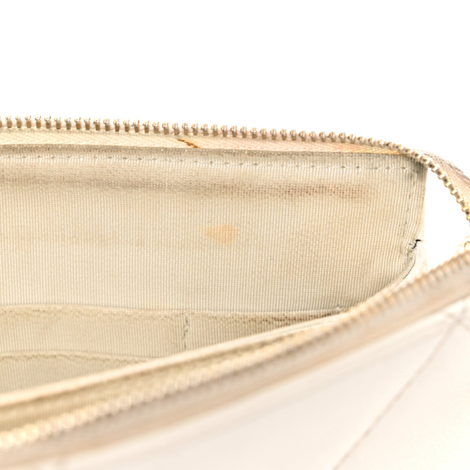 Chanel Shiny Goatskin Quilted Chanel 19 Small Pouch With Handle White 11 of 13