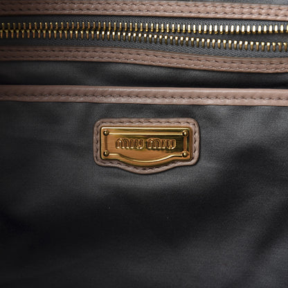 Miu Miu Vitello Lux Gathered Tote Cammeo 8 of 11