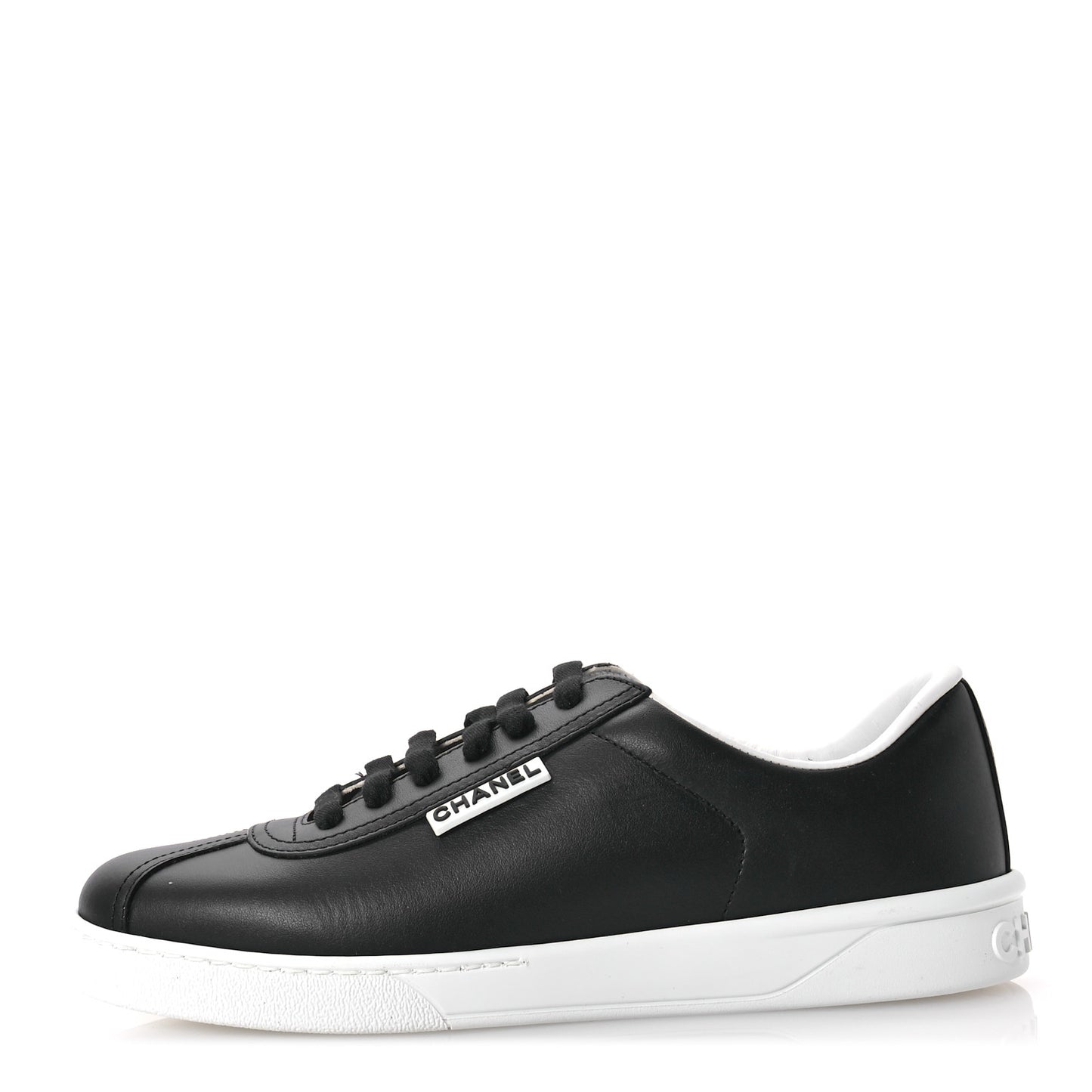 Calfskin CC Womens Sneakers 38 Black
