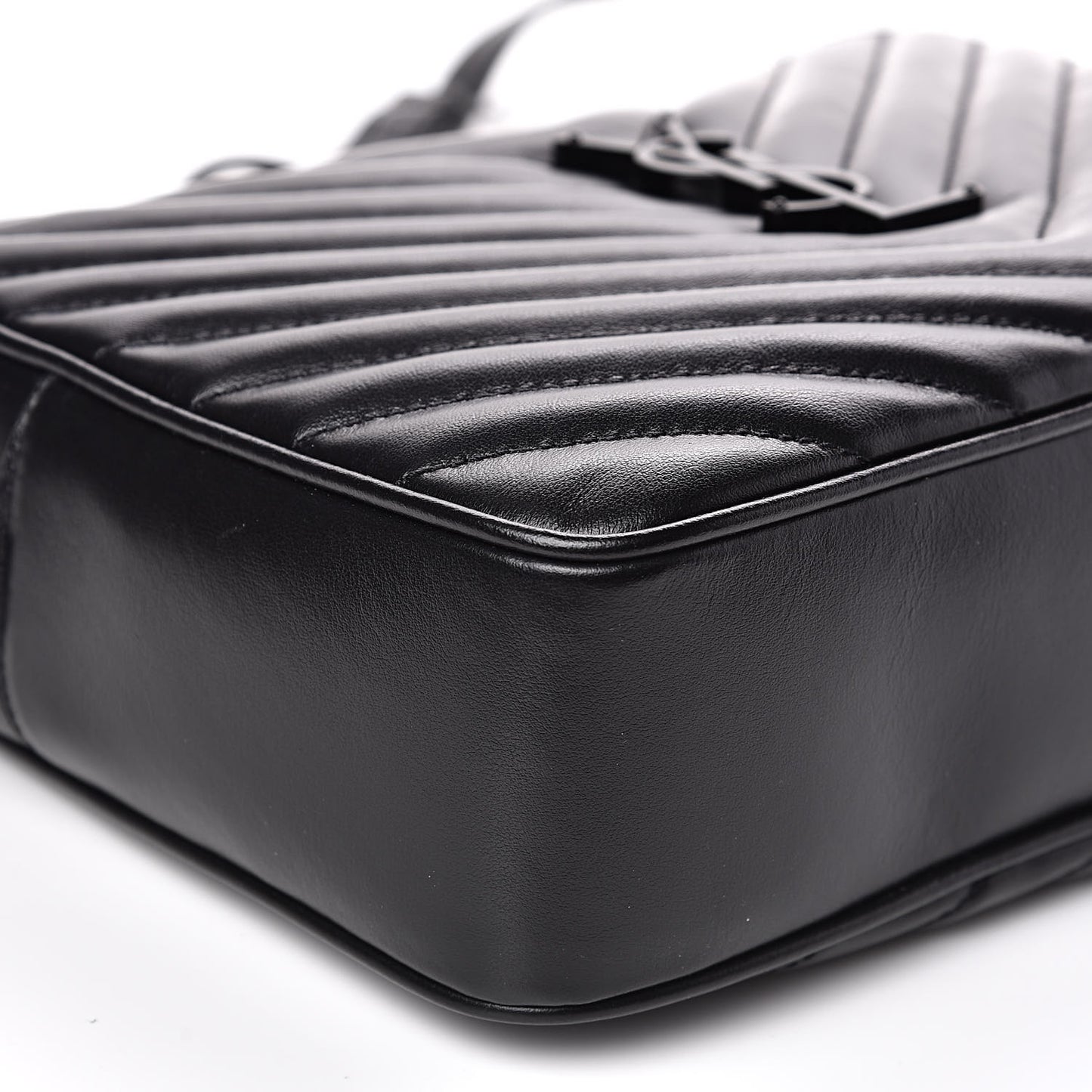Calfskin Matelasse Monogram Lou Camera Bag Black