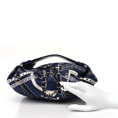 Hermes Silk Balusoie Bag Bleu Indigo Black 2 of 10