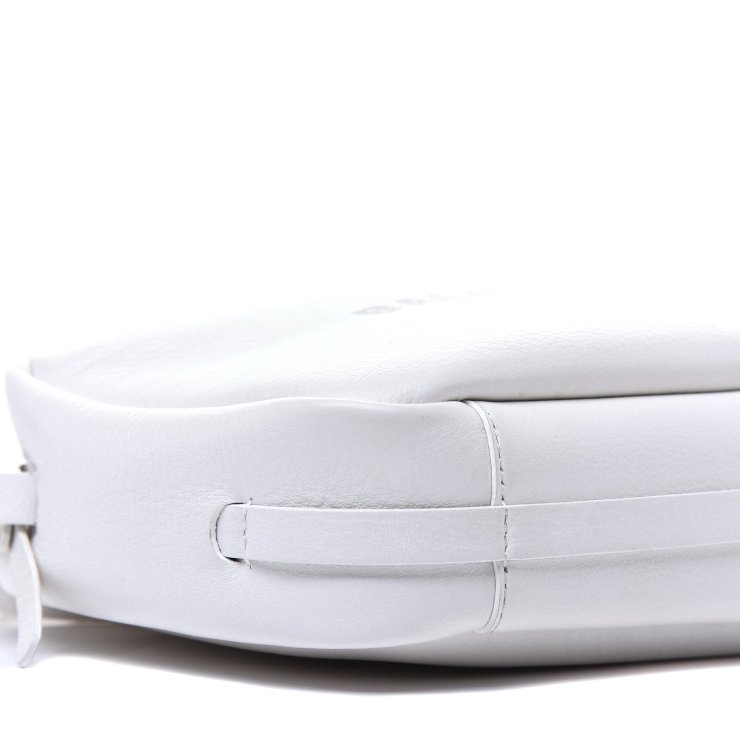 Smooth Calfskin Double Sided Logo S Everyday Camera Bag White