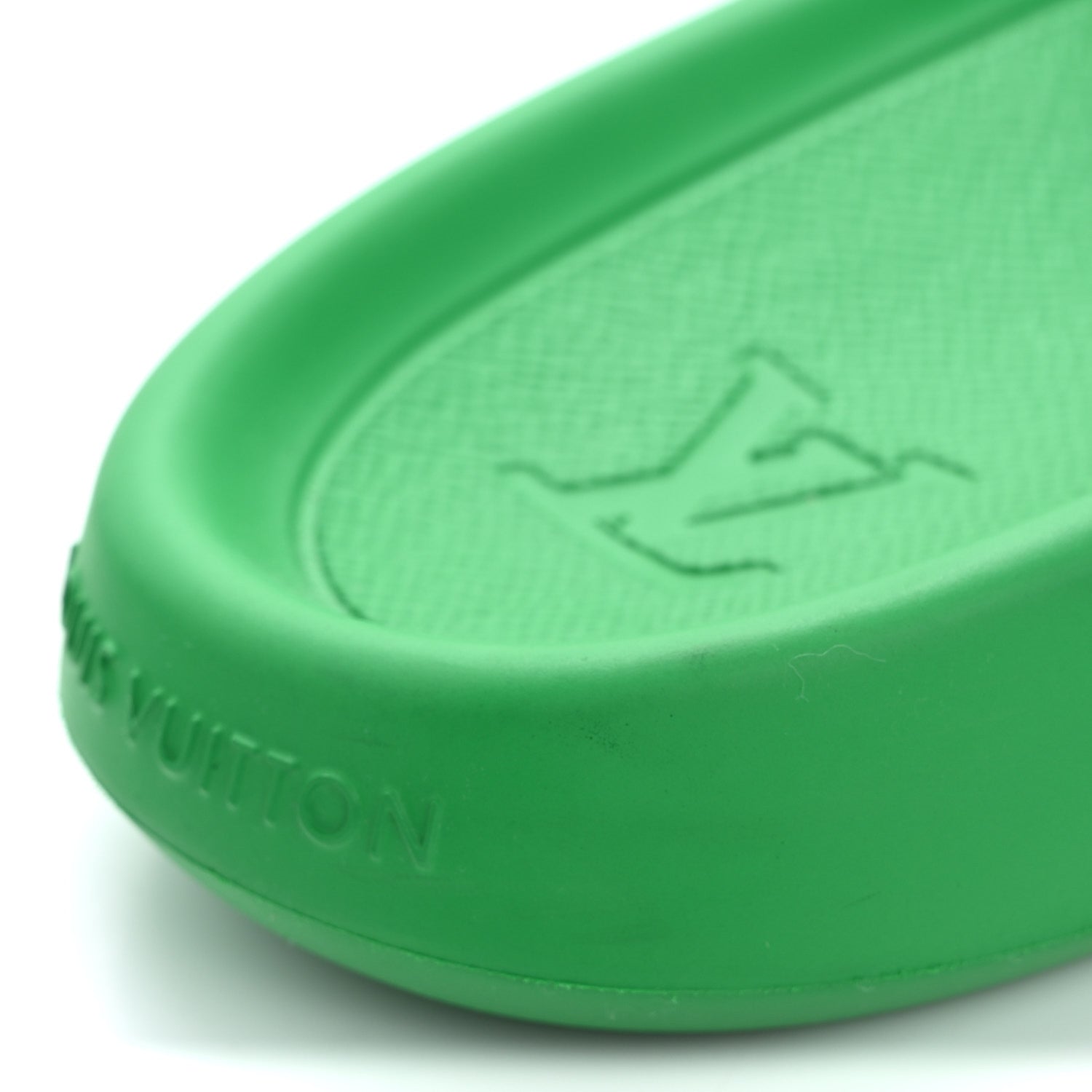 Louis Vuitton Rubber Embossed Monogram Mens Waterfront Mules 10 Green 14 of 14