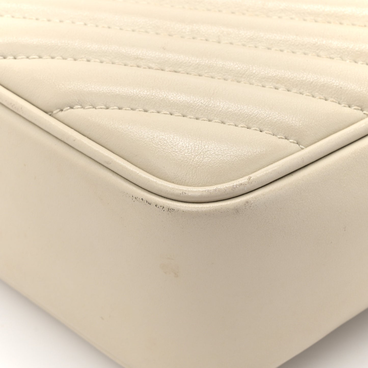 Calfskin Matelasse Monogram Lou Camera Bag Crema Soft