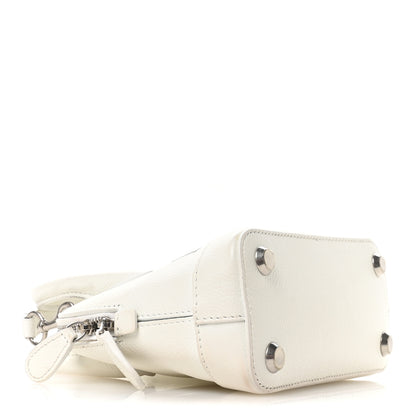 Balenciaga Grained Calfskin XXS Ville Top Handle Bag White Black 4 of 13