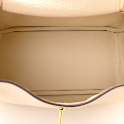 Hermes Taurillon Clemence Mini Lindy 20 Nata 4 of 12