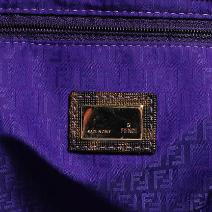 Fendi Zucca Spalmati Medium Roll Tote Tobacco Viola 9 of 18
