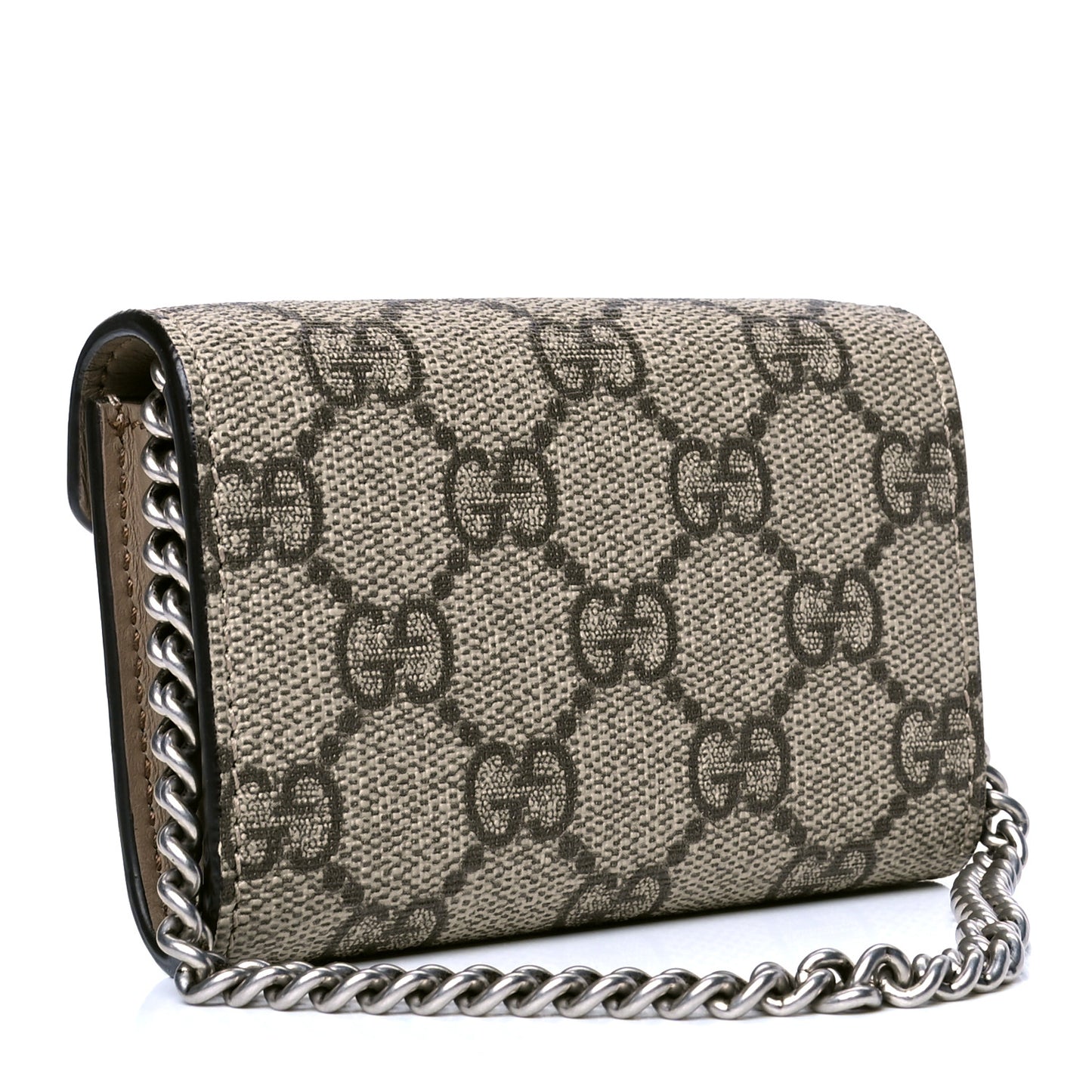 GG Supreme Monogram Dionysus Coin Purse Taupe