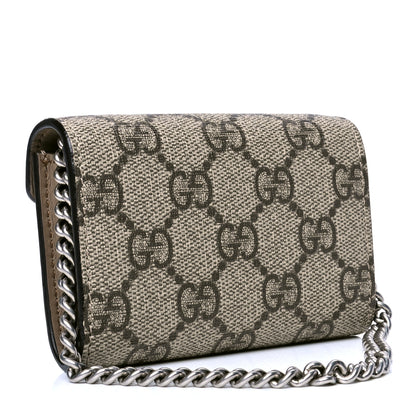 Gucci GG Supreme Monogram Dionysus Coin Purse Taupe 2 of 4