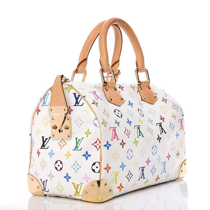 Louis Vuitton Monogram Multicolor Speedy 30 White 3 of 12