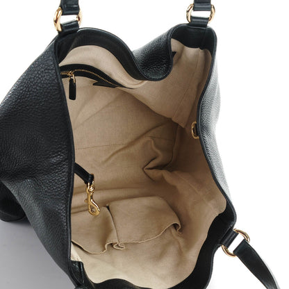Gucci Pebbled Calfskin Medium Soho Shoulder Bag Black 5 of 7