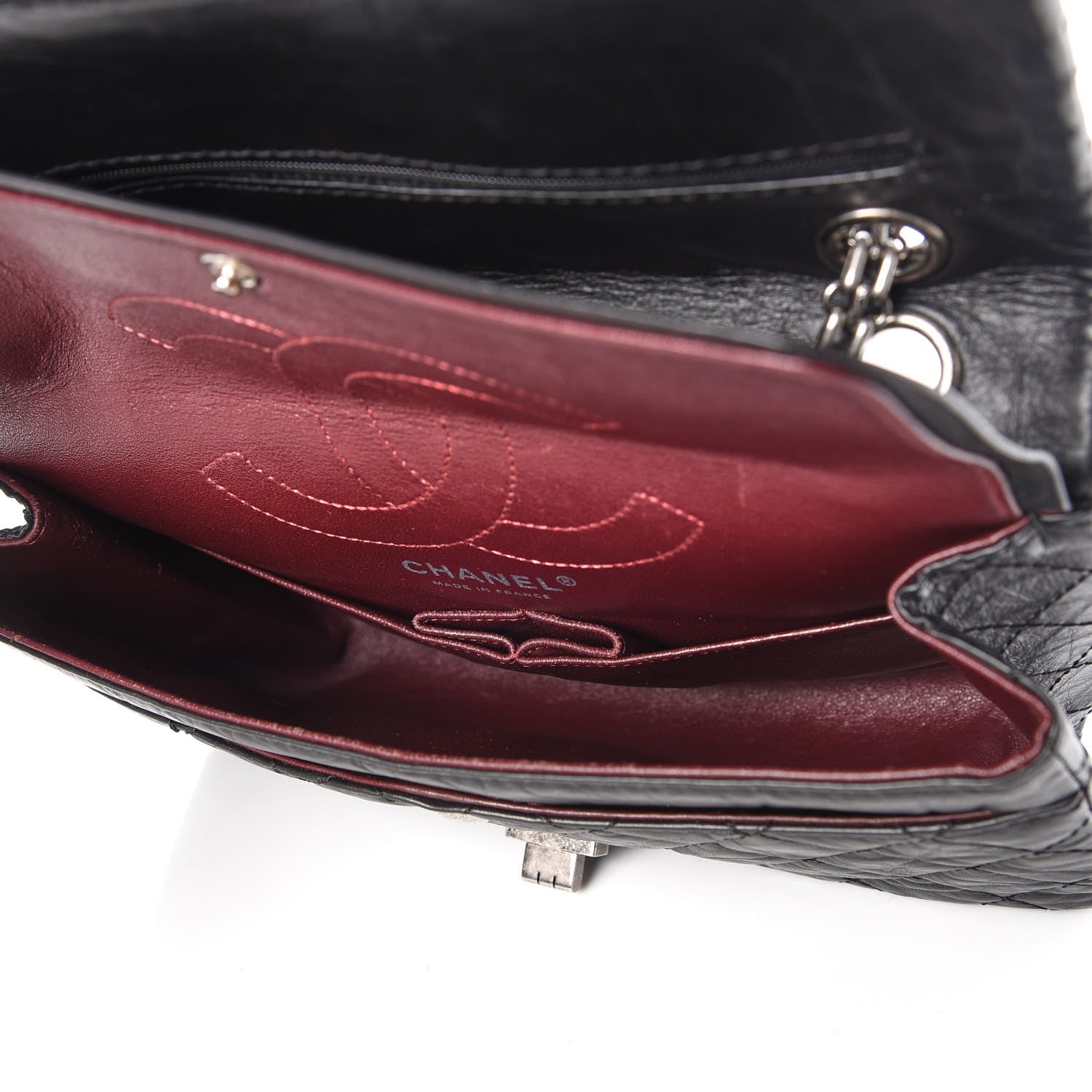 Chanel Aged Calfskin Quilted 2.55 Reissue 225 Flap Black 5 of 7
