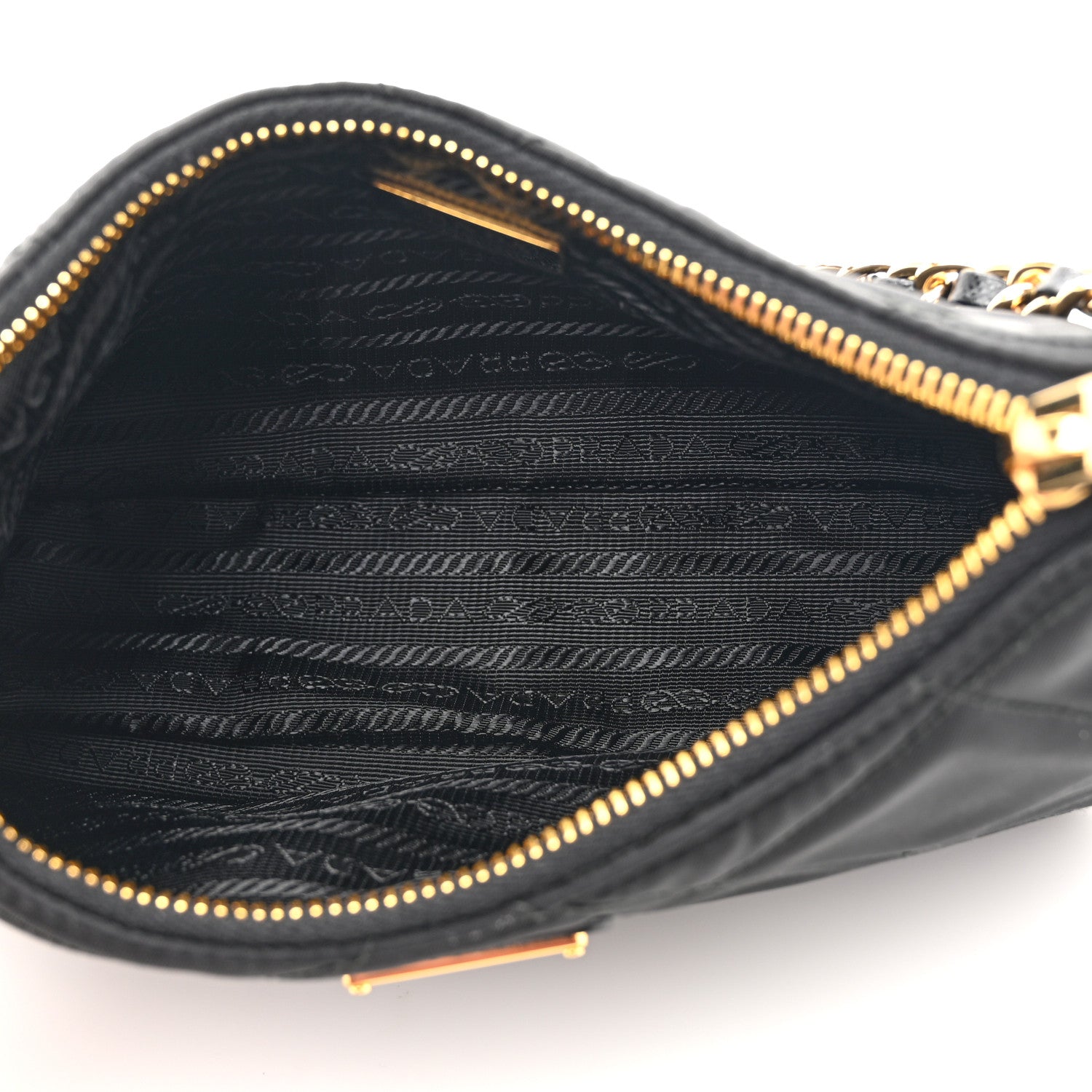 Prada Re-Nylon Saffiano Quilted Mini Re-Edition 1995 Chaine Shoulder Bag Black 5 of 9