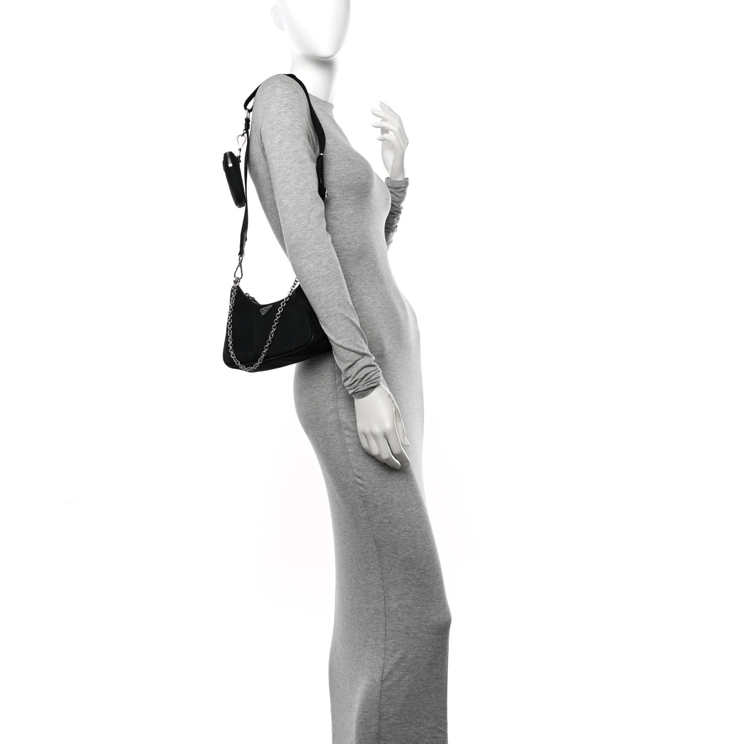 Prada Nylon Re-Edition 2005 Shoulder Bag Black 2 of 12