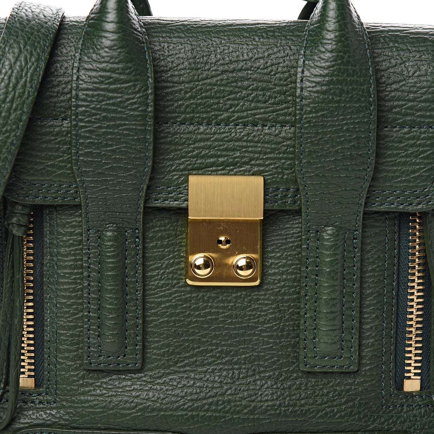 3.1 Textured Calfskin Mini Pashli Satchel Jade