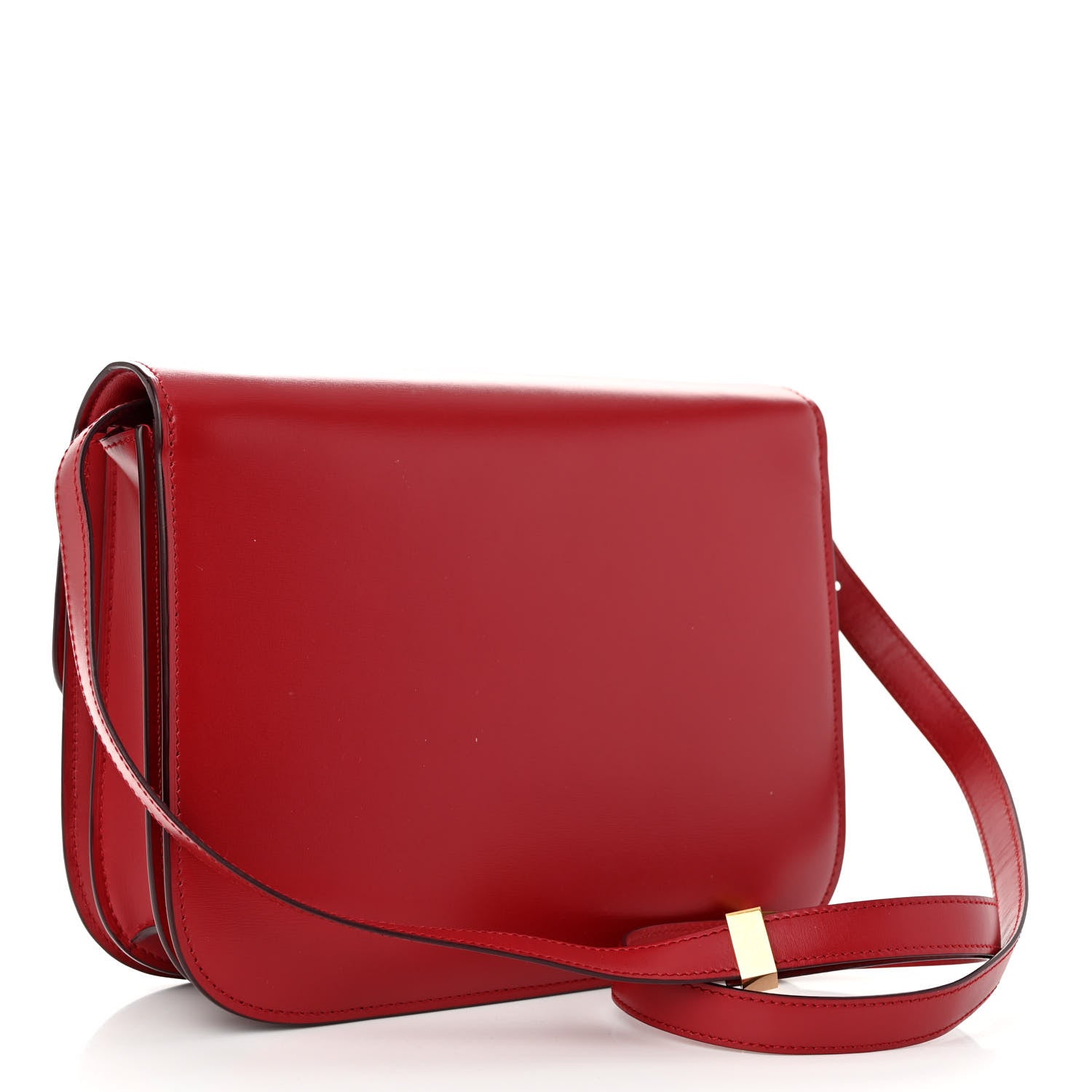 Celine Box Calfskin Medium Classic Box Flap Bag Red 3 of 10