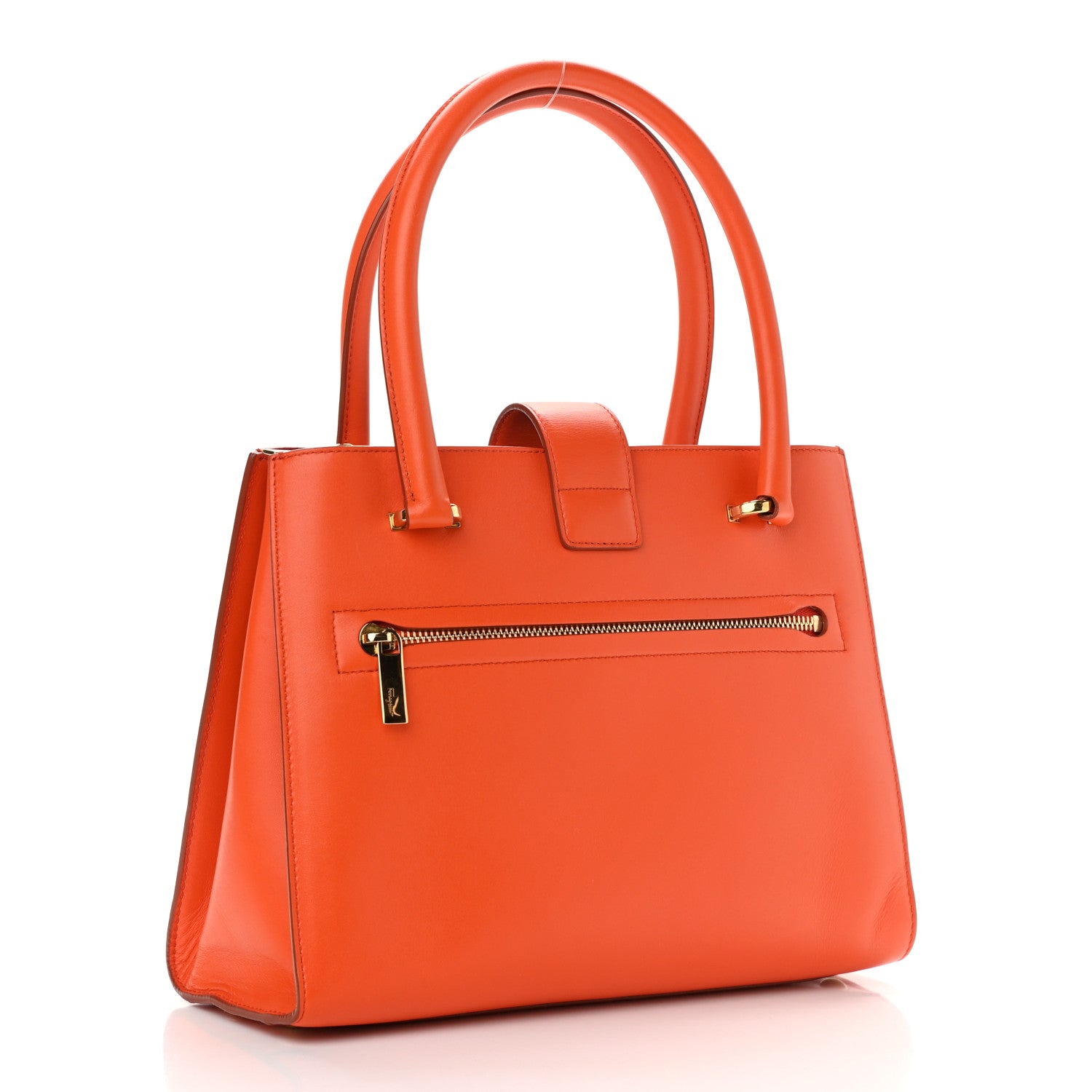 Salvatore Ferragamo Calfskin Juliette Lock Story Tote Sunset 3 of 10