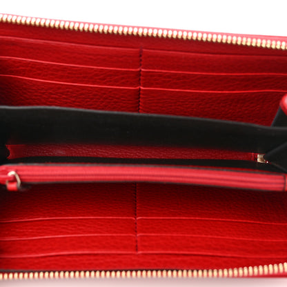 Gucci Pebbled Calfskin Soho Zip Around Wallet Red 5 of 8