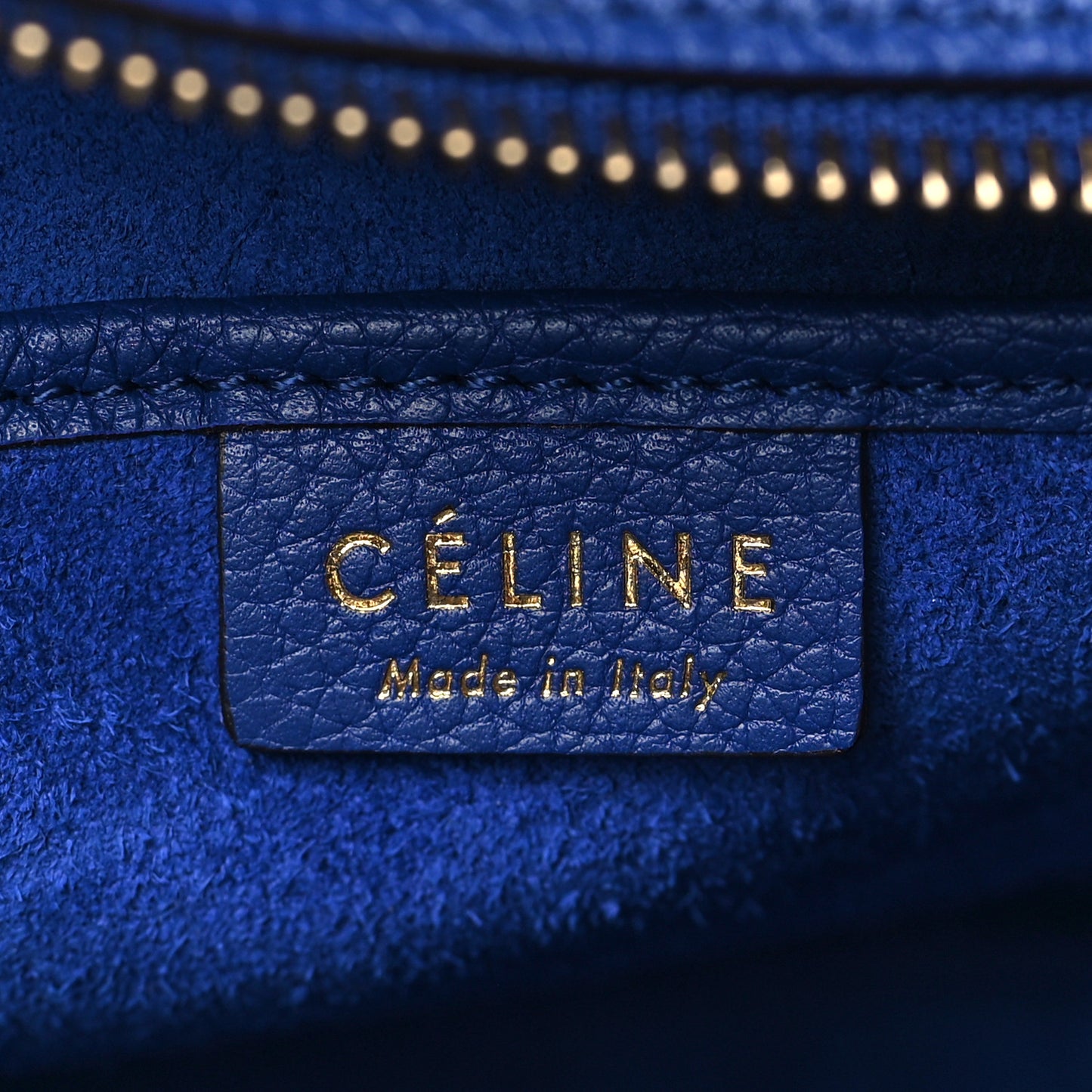 Drummed Calfskin Nano Luggage Indigo